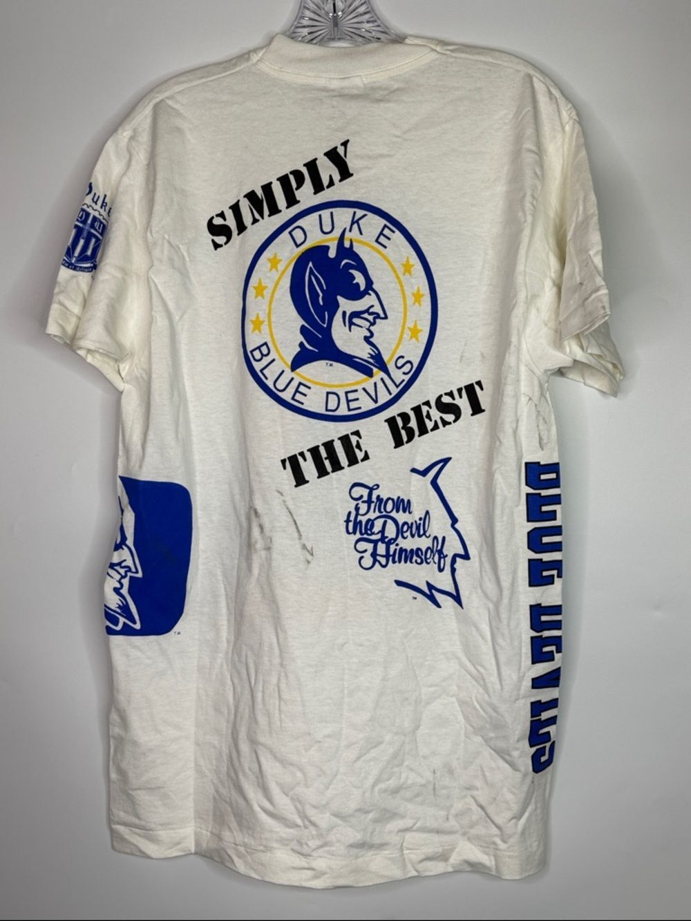 Vintage FOTL Duke University Blue Devils 1991 Deadstock Tshirt Size Large - Picture 8 of 11